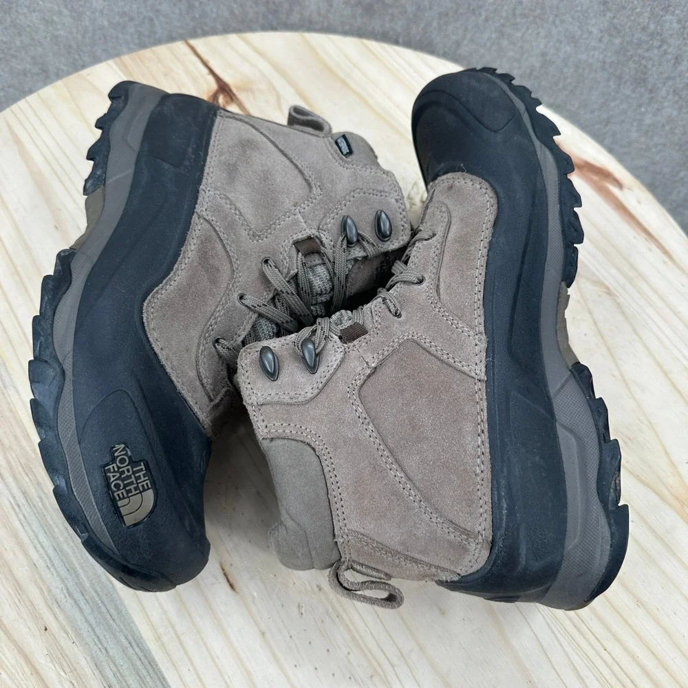 The North Face Snowfuse Winter Boots Mens 9.5 Brown Waterproof Suede